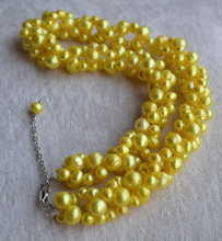 Идеальное жемчужное ожерелье, очаровательный желтый цвет в форме картофеля, настоящее пресноводное жемчужное ожерелье, AA 6-7 мм 18 дюймов 2024 - купить недорого