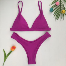 Conjunto de bikini con realce para mujer, traje de baño de dos piezas con realce, acolchado, cintura baja, 2021 2024 - compra barato