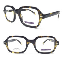 Vintage Acetate Tortoise Spring Hinges Eyeglass Frames Square Full Rim Myopia Rx able Glasses Hand Made Optical Brand New 2024 - buy cheap