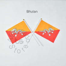 Bhutan 14*21cm  flag Banner  hand waving National flag Home Decoration flag banner 2024 - buy cheap