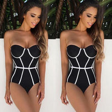 Bikini 2019 Women Sexy One Piece Push Up Bikini Bandage Monokini Swimsuit Swimwear Bathing Suit Biquini Beachwear 2024 - buy cheap