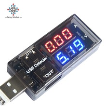 Detector USB de carga de litio, voltímetro de batería real, amperímetro, probador USB con voltímetro de pantalla LED 2024 - compra barato