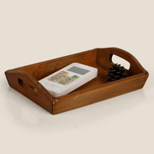 1PC New Japanese Zakka manual old wooden tray grocery square real wood fruit hotel restaurant serving storage plate JL 0911 2024 - buy cheap