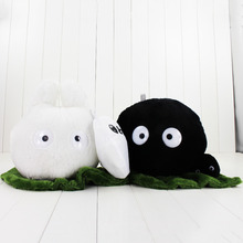 25cm My Neighbor Totoro Plush Toys Black Fairy Dust White Chibi Totoro Soft Stuffed Dolls 2024 - buy cheap