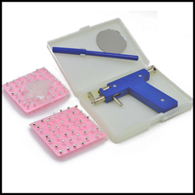 Kit profissional de piercing sem dor, instrumento de segurança em aço azul pro, de orelha, nariz e corpo, com 98 peças 2024 - compre barato