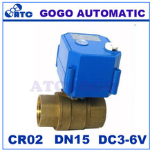 CWX-25S DN15 1/2 bsp 2 way brass motorized ball valve with manual override , Electric ball valve DC3-6V CR02 /CR05/CR01 2024 - buy cheap