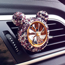 Creative Crystal Car Perfume Solid Diffuser Diamond Cartoon Mickey Car Air Freshener Outlet Vent Clip Car Accessories for Girls 2024 - buy cheap