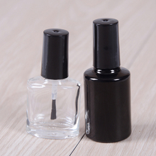 ¡Novedad de 2019! botella vacía de esmalte de uñas de 10ML y 15 ML, envases cosméticos, botellas de cristal para uñas con pincel de vidrio negro con pincel para párpado 2024 - compra barato