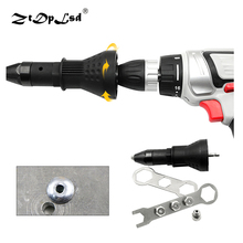 ZtDpLsd 1Pcs Electric Rivet Nut Gun Riveting Tool Cordless Riveting Drill Adaptor Insert Nut Tool Riveting Drill Adapter 2024 - buy cheap