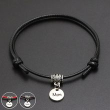 2020 New Mom Pendant Red Thread String Bracelet Lucky Black Coffee Handmade Rope Bracelet for Women Men Jewelry 2024 - buy cheap