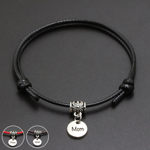 Pulseira da mãe e masculina de corda vermelha, joia artesanal de corda com pingente preto de café da sorte, para mulheres e homens, 2020 2024 - compre barato