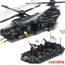 Bloques de construcción City Swat para niños, juguete para armar helicóptero de la fuerza policial especial de ladrillos, ideal para regalo, incluye más de 1351 piezas 2024 - compra barato