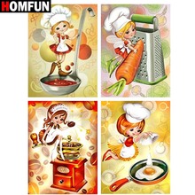 HOMFUN Full Square/Round Drill 5D DIY Diamond Painting "Cartoon chef" 3D Diamond Embroidery Cross Stitch Home Decor Gift 2024 - buy cheap