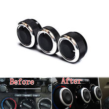 3Pcs Car Heat Control Air Conditioning A/C Knobs Switch Button Cover Cap Trim Sticker For 2014 3 Axela Car Styling Accessories 2024 - buy cheap