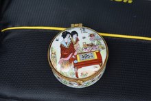 Rare old Qing Dynasty gilt porcelain Jewelry box, # 01, carving, free shipping 2024 - buy cheap