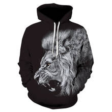 Hoodies Men 3d Hoodies Brand Sweatshirts Boy Jackets Quality Pullover Fashion Tracksuits lion hoodie Animal Streetwear Out Coat 2024 - buy cheap