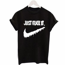 Kiwiqiwei Лидер продаж 2016 года Повседневное Harajuku черный Camisetas Mujer футболка tumblr Футболки для девочек битник улица Для женщин Топы корректирующие 2024 - купить недорого