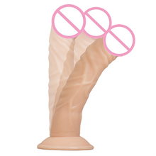 8.26 Inch Big Flexible Realistic Dildo Artificial Penis With Suction Cup Fake Penis G-spot Stimulate Adult Sex Toys For Women 2024 - buy cheap