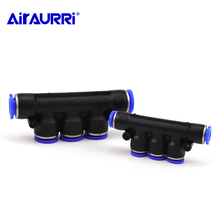Air Pneumatic Fitting PK Hose Tube Push In 5 Port Gas Quick Fittings Connector Coupler  One Touch 8mm 10mm 6mm 4mm 12mm OD 2024 - buy cheap