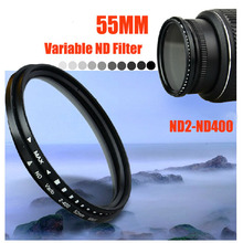 55mm Variable Neutral Density ND2 to ND400 Fader ND Vario Graufilter Filter 55 mm For Nikon Canon Sony A200 A450 A300 18-55mm 2024 - buy cheap