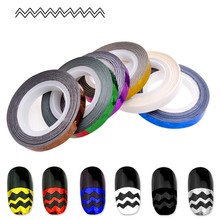 1 Roll 3D Nail Sticker Curve Stripe Lines Nails Stickers Adhesive Striping Tape Nail Art Stickers Decals Rose Gold Silver 2024 - buy cheap