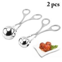 2Pcs/Set Meatball Maker Meat Baller Tongs Stainless Steel Anti-Slip Meatball Maker Kitchen Tongs Kitchen Practical Tools 2024 - buy cheap