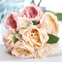 Высококачественные свадебные букеты bruidsboeket розовая лилия Искусственные цветы Свадебные цветы для украшения дома и вечеринки 2024 - купить недорого