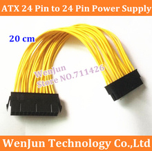 Fuente de alimentación ATX de 24 pines a 24 Pines, Cable adaptador macho a hembra para ordenador portátil y PC, 20cm, envío gratis, 50 Uds. 2024 - compra barato