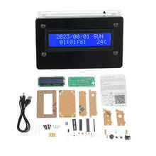 NEW arrival 1602 LCD 3-channel Alarm Clock DIY kit Digital Clock Kit +Acrylic Case +USB Cable Time Temperature Date Week Display 2024 - buy cheap