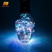 LED String Light RGB Copper Silk LED Lamp Bulbs Skull AC 110V 220V Halloween Christmas Decoration E27 Led Bulb For Home Cafe Bar 2024 - buy cheap