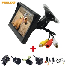 FEELDO 5" TFT LCD windshield Monitor With Rear View Backup Camera RCA Video System 2.4G Wireless & Cigarette Lighter Optional 2024 - buy cheap