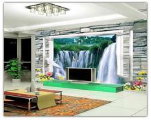 Custom 3d wallpaper Fantasy 3 d TV setting wall scenic waterfall water art wallpaper 2024 - buy cheap