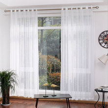White Sheer Voile Curtains Single Panels Modern Home Window Decoration Kitchen tulle Curtains for Living Room (B503) 2024 - buy cheap