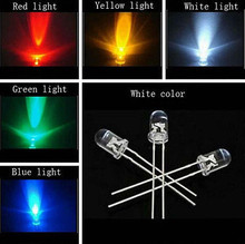 Conjunto de diodo de luz led, 5 valores x100pçs = 500 peças novo 5mm redondo super brilhante vermelho/verde/azul/amarelo/branco 2024 - compre barato