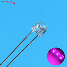 5mm Rosa LED sombrero de paja diodo emisor de luz transparente Ultra brillante Lámpara Plug-in DIY Kit de práctica gran angular 5mm50 uds/lote 2024 - compra barato