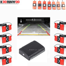 Koorinwoo Dual Core CPU Car Parking Sensors 8 Radars Front Back Alarm 8 Probes Parktronic System Auto detector Assist Jalousie 2024 - buy cheap