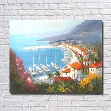 Wholesale  Hand Painted Oil Painting On Canvas Beautiful Scenery Oil Painting  Living Room Wall Pictures no Framed Canvas 2024 - buy cheap