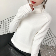 2019 Autumn Winter Women Sweater Turtleneck Long Sleeve Slim Pullovers Women Warm Elastic Sweater Pull Femme 2024 - buy cheap