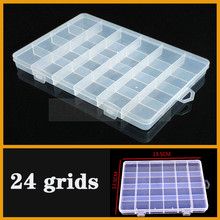 Plastic Box Practical Adjustable 24 grids Compartment Jewelry Earring Bead Screw Holder Case Display Organizer Container Stroage 2024 - buy cheap