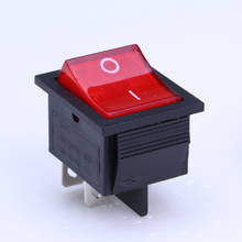 HOT 10Pcs/lot KCD4-201N Boat Rocker Switch 4 Pin On-Off  With  Red Light or Green Light 16A 250VAC 2024 - buy cheap