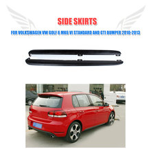 Faldones laterales de fibra de carbono para coche, extensión de labios para Volkswagen VW Golf 6 MK6 VI estándar y parachoques GTI 2010 2011 2012 2013 2024 - compra barato