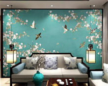 beibehang behang Children's room wallpaper Begonia flower hand-painted flowers and birds painting background wall wallpaper 3 d 2024 - buy cheap