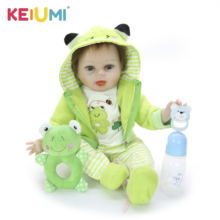 KEIUMI 22'' 55 cm Newborn Doll Silicone Soft Cotton Body Hot Sale Baby Reborn Boy Doll For Kids Birthday Gifts Bedtime Playmate 2024 - buy cheap