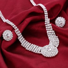 Conjunto de accesorios para boda, gargantilla de cristal de circonia cúbica con diamantes de imitación, pendientes, joyas de boda 2024 - compra barato