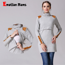 Emotion Moms New Turtleneck Maternity Clothes Dress Breastfeeding Pregnancy Clothes For Pregnant Women Maternity Dresses 2024 - buy cheap