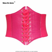 When We Retro Women Waist Cincher Corset Waist Corset Top Sexy Pink Red Corselet Slimming Shapewear Bodysuit Bustiers VB0001R 2024 - buy cheap