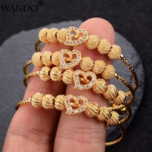 Wando 4pcs/lot Baby Bangles Gold Color Ethiopian Kids Exquisite Bracelet/Bangle Trendy African Arab Ramadan children's Jewelry 2024 - buy cheap
