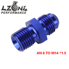LZONE - BLUE Male 6AN 6 An Flare to M14x1.5(mm) Metric straight fitting AN 6 To M14 * 1.5 Port. Adapter JR-SL816-06-143-011 2024 - buy cheap