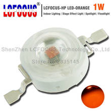 Светодиодный чип высокой мощности 1 Вт оранжевый 600-605nm COB DIY Точечный светильник, сценический светильник, заливающий светильник, ландшафтный светильник для 1 Вт 3 Вт, светильник с бусинами 2024 - купить недорого