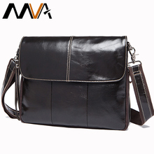 ¡! MVA-bolsos de cuero genuino para hombre, famosa marca, informal, de negocios, bandolera Vintage, 8007 2024 - compra barato